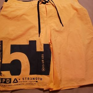 Reebok Cross Fit Orange Shorts: Large